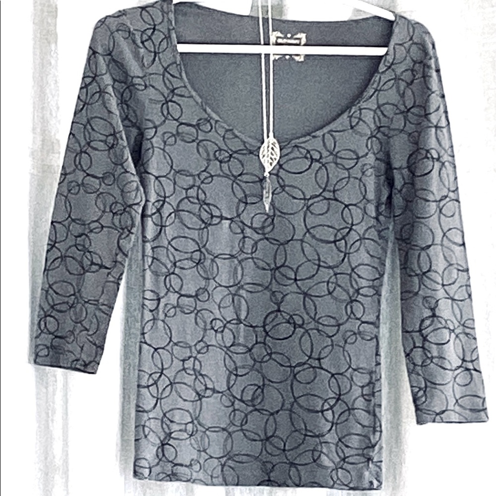 🖤SOLD🖤Old Navy Womens Sz Medium 3-Quarter Sleeve Cotton Top